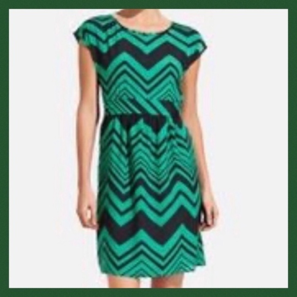 THE LIMITED Chevron Print Sash Tie Summer Work Dress